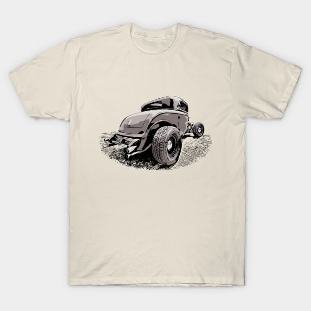 Gray 32 Ford Highboy T-Shirt by ZoeysGarage